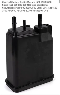 Контейнер для паров топлива и древесного угля для 05–17 Silverado Sierra 1500 2500 3500 911–268 - Изображение 1 из 4