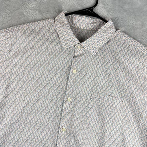 Peter Millar Hemd Herren XL Geometrisch Cocktails All Over Print Kurzarm Knopf - Bild 1 von 10