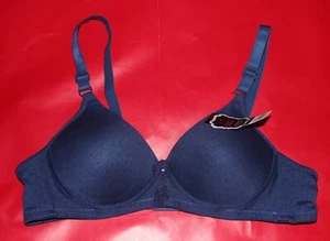 Yana Shafen Blue Polka Dot Wireless T Shirt Bra Size 45/95 New With Tag - Picture 1 of 5