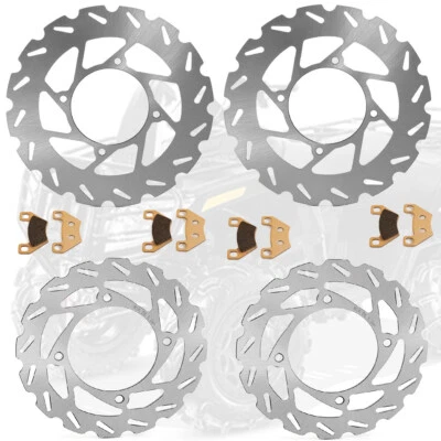 4 piezas pastillas de rotores de disco de freno delantero trasero para Arctic Cat HDX 700 Prowler 2011-2014 Foto 1 de 4