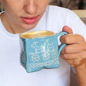 Handcrafted stoneware mug. Handthrown coffee & tea mug. Christmas gift - Picture 1 of 13