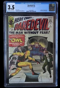 DAREDEVIL #3 CGC 3.5 OW/W PGS 1st Appearance of the OWL Silver Age Marvel 1964 - Picture 1 of 7