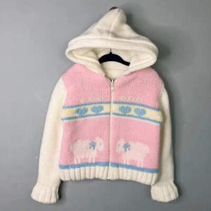 De Colección Años 80 Reversible Niño Pequeño Con Capucha Cremallera Completa Suéter Chaqueta Corazones Corderos 12-18 meses - Imagen 1 de 16