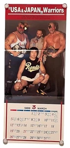 The Road Warriors & Paul Ellering & Tenryu Poster 25.8cm × 59.6cm NWA AWA WCW - Picture 1 of 3