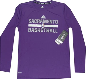 Sacramento Kings Climalite Youth Long Sleeve Purple T Shirt Boys 8-20 New tags - Picture 1 of 1
