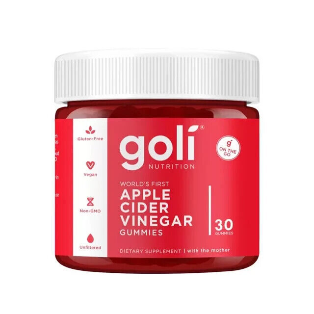 Goli Nutrition Apple Cider Vinegar Gummy, 30 Count, Dietary Supplement