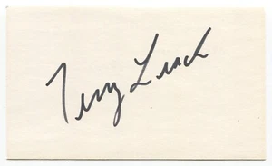 Terry Leach Signed 3x5 Index Card Autographed Baseball MLB New York Mets - Picture 1 of 2