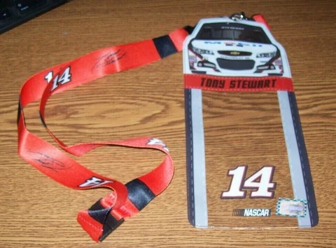 TONY STEWART #14 MOBIL 1 LANYARD KEYCHAIN & CREDENTIAL HOLDER BRAND NEW!!! Cover