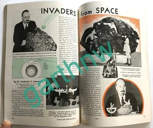 METEORITES 1941 FREDERICK LEONARD PICTORIAL + BOMBERS CHALLENGE BATTLESHIPS WWII - Picture 1 of 5