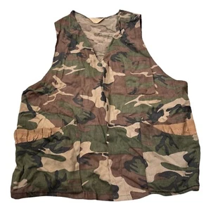 Ranger Camo Hunting Full Zip Vest Camouflage Cotton Size Large - Picture 1 of 7
