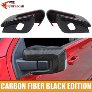 🌟Side Door Mirror Cover Molding Trim Accessories for Ford F150 21+ Carbon Fiber - Picture 1 of 8