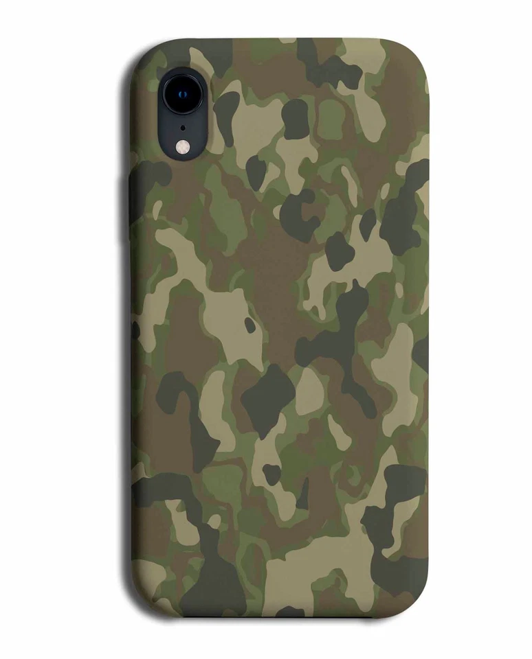 Green Camo Pattern Print Phone Case Cover Shapes Design Camouflage Muddy M372 — 第 1/1 张图片