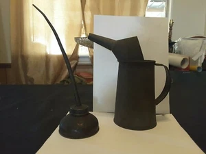 Engrasador de bomba y lata de aceite estándar de EE. UU. de colección con cuello de ganso decoración de garaje automotriz - Imagen 1 de 8