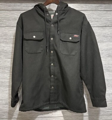 Dickies Black Hooded Canvas Fleece Lined Work Jacket Sz XL 46 48 - Image 1 of 4