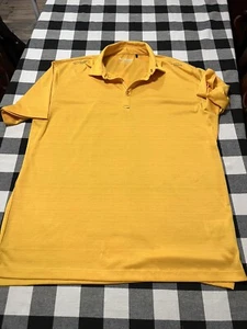 Mens Columbia Golf Polo Shirt Yellow Size Large - Picture 1 of 9
