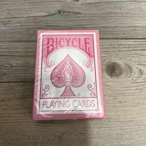 Mazzo da poker Bicicletta Rosa e Bianca Reverse Face Rider Back Poker Nuovo Sigillato - Foto 1 di 6