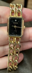 V TG Joan Rivers Classics Ladies Quartz Watch Black w/ Diamond Dial - Picture 1 of 4