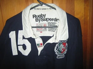 Superdry Rare Leicester Tigers No.15 Navy Rugby Shirt Adult Size XXL - RRP £100 - Picture 1 of 12