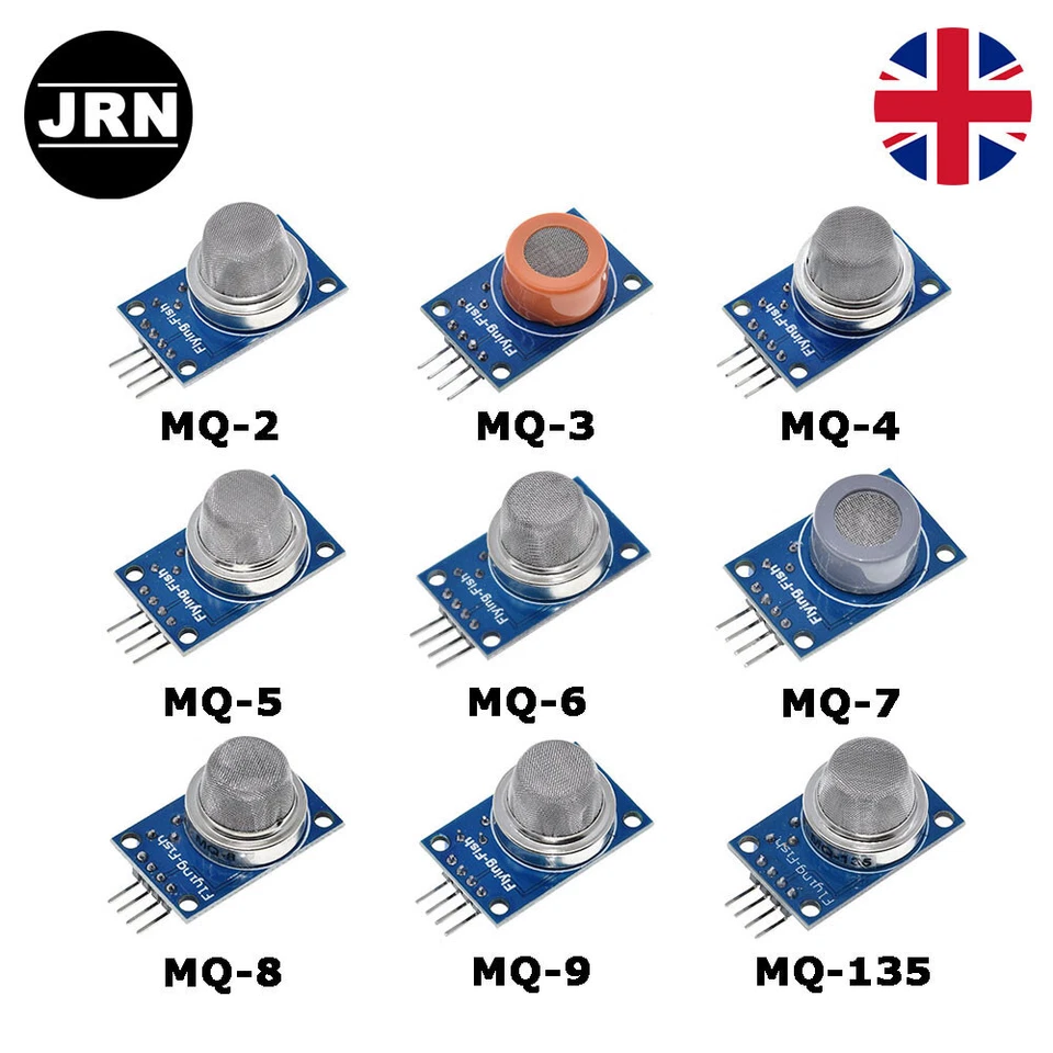 MQ-2 MQ-3 MQ-4 MQ-5 MQ-6 MQ-7 MQ-8 MQ-9 MQ-135 Gas Sensor Module for Arduino UK