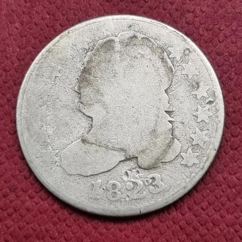 1823 Capped Bust Dime 10c Circulated #44674 Cover
