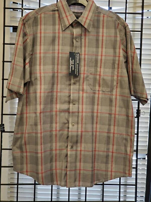 Mens RENEGADE SHORT SLEEVE Shirt  Plaid Button Front w/ Pockets  NWT - Image 1 of 3