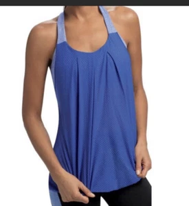 Cabi Womens Small Blue Mesh Two-in-One Everyday Racerback Active Tank Top #803 - Picture 1 of 12