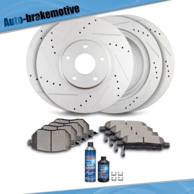 FOR 2003 2004 2005 NISSAN MURANO FRONT & REAR BRAKE ROTORS AND CERAMIC PADS - Imagem 1 de 4