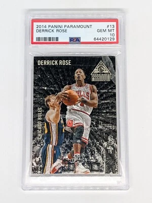 2014-15 Panini Paramount Dufex #13 Derrick Rose PSA 10 Chicago Bulls - Image 1 of 2
