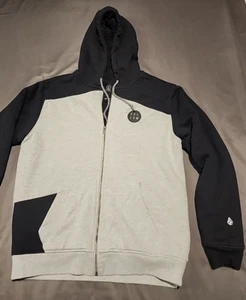 Volcom Full Zip Hoodie Sherpa Lined Black And Gray - Picture 1 of 16