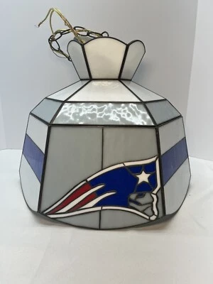 Luz colgante de pub vitral New England Patriots Foto 1 de 4