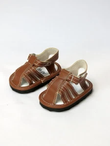 Boy Doll Clothes 18" Shoes Sandals Brown Fits American Girl Dolls - Picture 1 of 2