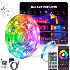 100Ft LED Strip Lights Smart Light with App Remote Control RGB LED Lights for - Picture 1 of 6