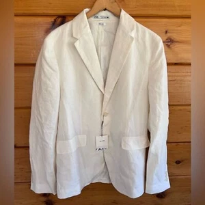 NWT ZARA LINEN SUIT MEN JACKET M - Picture 1 of 5