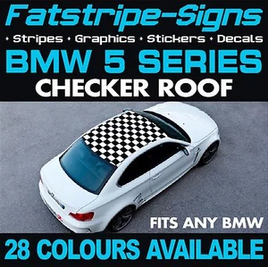 to fit BMW 5 SERIES GRAPHICS CHECKER ROOF DECALS STICKERS STRIPES M5 MSPORT - Picture 1 of 2