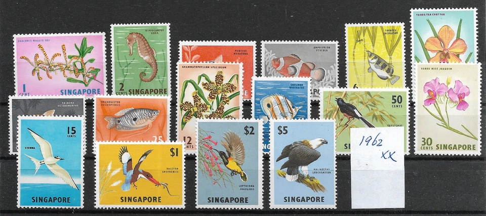 Malasia-Singapur @ 1962 QEII segundo conjunto definitivo estampillas MNH buen precio @GB1247 Foto 1 de 1
