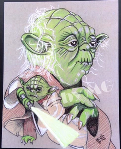 Disney Star Wars Jedi Master Yoda High Quality Art Print 11x14 - Picture 1 of 1