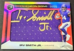 2019 Elements Rookie Patch Auto /25 Irv Smith Jr Gold Ink Neon Signs RC #RNS-IS - Picture 1 of 2