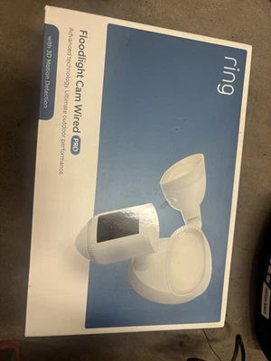 Ring Floodlight Cam Wired Plus Surveillance Camera - White - Image 1 of 4