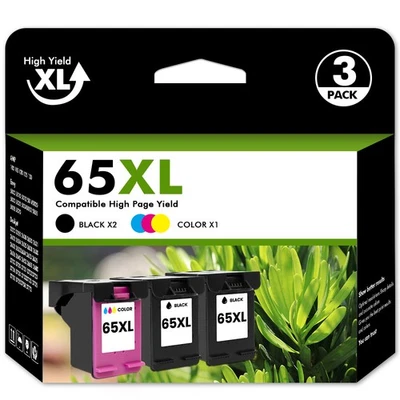 65XL 65 Ink Cartridges For HP ENVY 5010 5052 5055 Deskjet 2600 2652 3755 Printer - Image 1 of 4