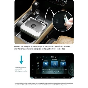 External CD Player for USB and AUX Port Compatibility with Laptops and TVs - Photo 1/12