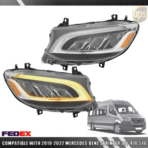Juego de faros delanteros LED LH | RH para Mercedes-Benz Sprinter 2019-2022 actualización - Imagen 1 de 8