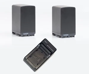 2 Battery + 1 Charger for Canon BP-828 BP828 VIXIA HF G30 XA20 XA25 XF400 XA25 - Picture 1 of 3