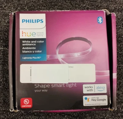 Philips Hue Bluetooth Lightstrip Plus Kit Base 80 Pulgadas, OBN, D1 Foto 1 de 3
