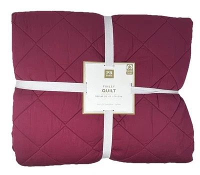 Pottery Barn Teen Finley Cotton Quilt_Burgundy Red_Twin_NWT - Image 1 of 4