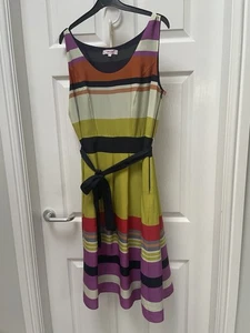 Per Una Lovely Lined Fit & Flare Dress Multicoloured Patterned, Size 14 - Picture 1 of 5