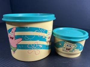 2 botes de bocadillos Tupperware Bob Esponja contenedor 4623-B y 1229-36 - Imagen 1 de 14