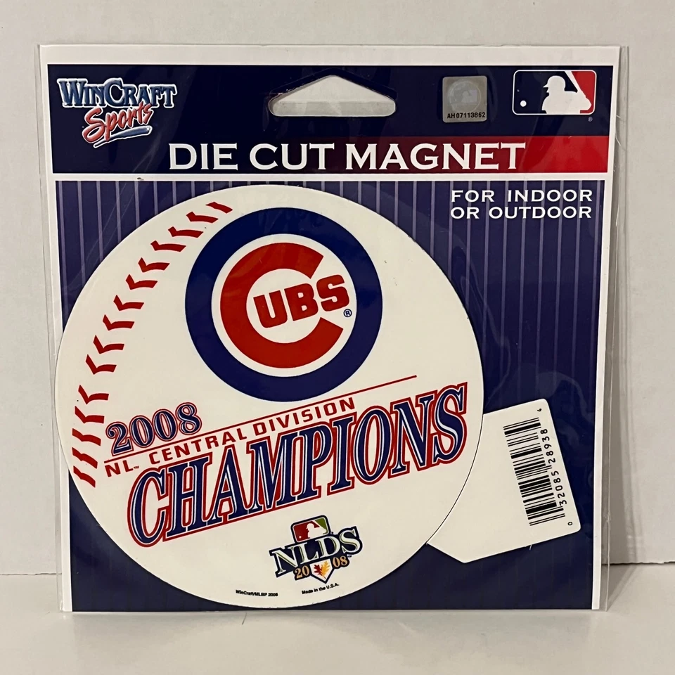 Chicago Cubs 2008 National League Central Division Champions Die Cut Magnet - Image 1 of 1