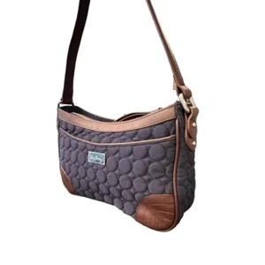 Vera Bradley Wildwood Park dunkelblau Mikrofaser Leder Schultertasche neu ohne Etikett adrett - Bild 1 von 18