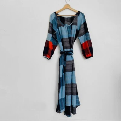 VESTIDO RARO ACE AND JIG JULIET EN CAROLINA / AZUL + BLANCO + CUADROS ROJOS / PEQUEÑO Foto 1 de 4