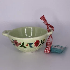 The Pioneer Woman Retro Floral Colander Ceramic Christmas Ornament NWT - Picture 1 of 4